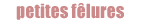 Petites f&ecirc;lures
